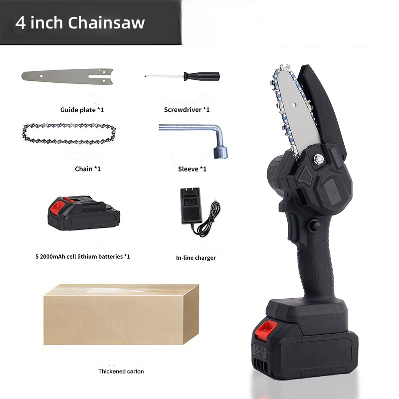 Professional Cordless Mini Electric Chain Saw with Battery 6" Brushless Mini Portable Chainsaw
