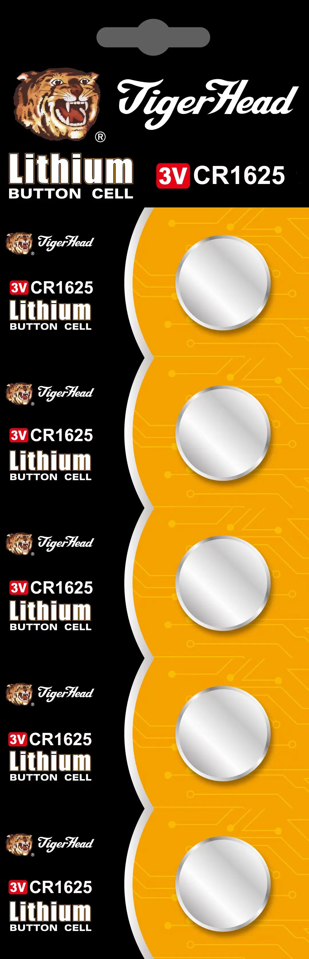 Lithium Watch Battery Cr1616/Cr1620/Cr1625/Cr1632 Tiger Head Lithium Button Cell Battery Pila