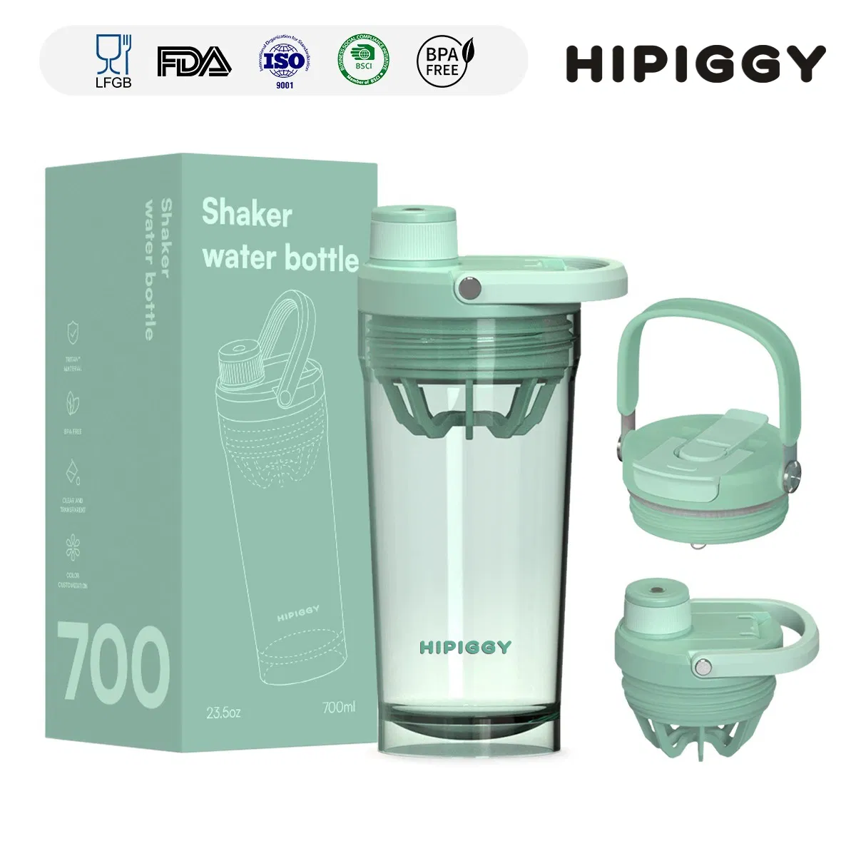 Бутылка для воды Tritan 24oz с мешалкой и ручкой