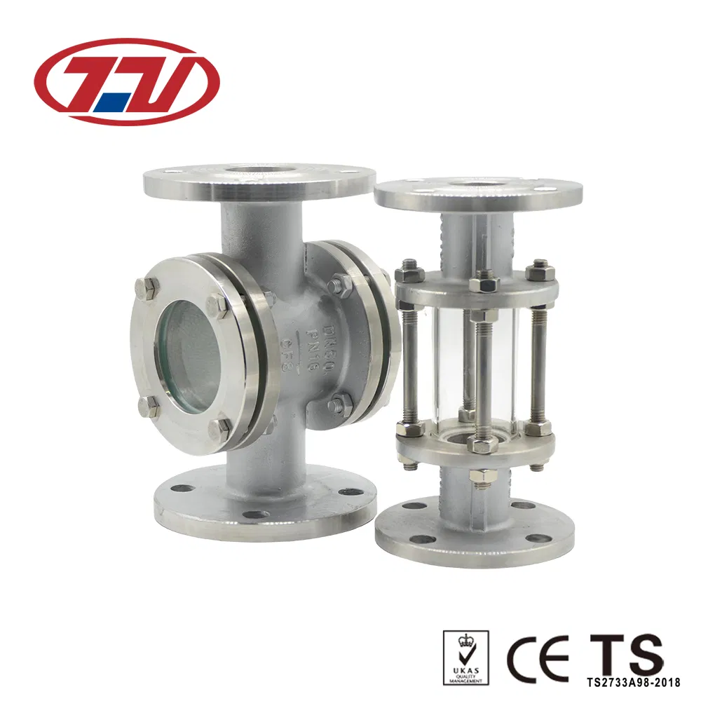 Stainless Steel Bellows Tube Tubular Flange Sight Glass for Tank Equipment