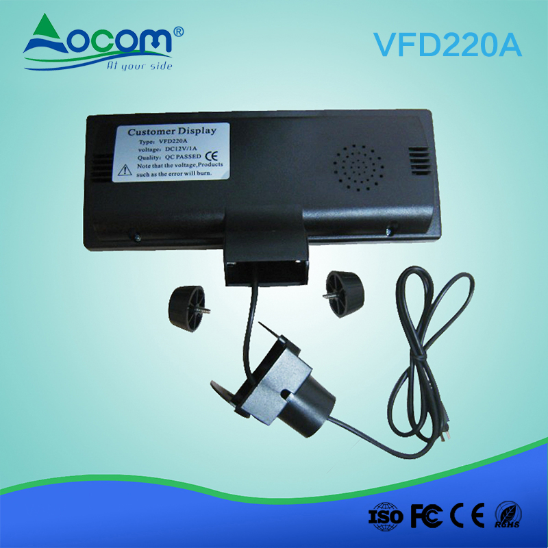 20X2 11mm Height Characters POS VFD USB Customer Display