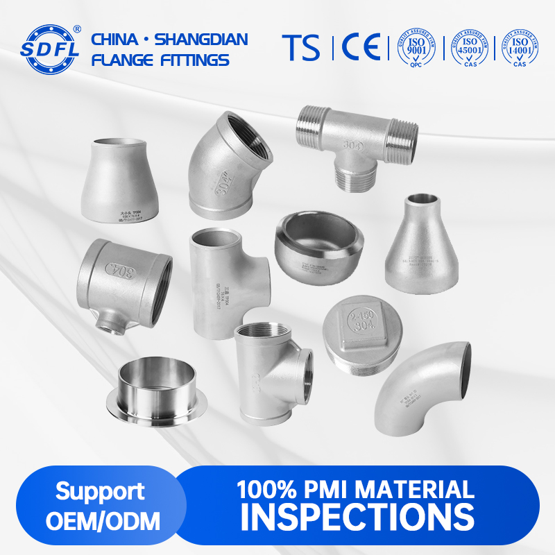 ANSI B16.9 / ASME B16.9 Stainless Steel Pipe Fitting - Welding/Threaded Tee & Elbow Connections (304/316L)