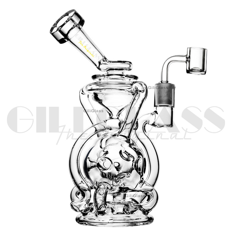 Gili-945 Giliglass Glass Smoking Pipe 9 Inches Oil Burner Sweet Puff Smoking DAB Rig Recycler