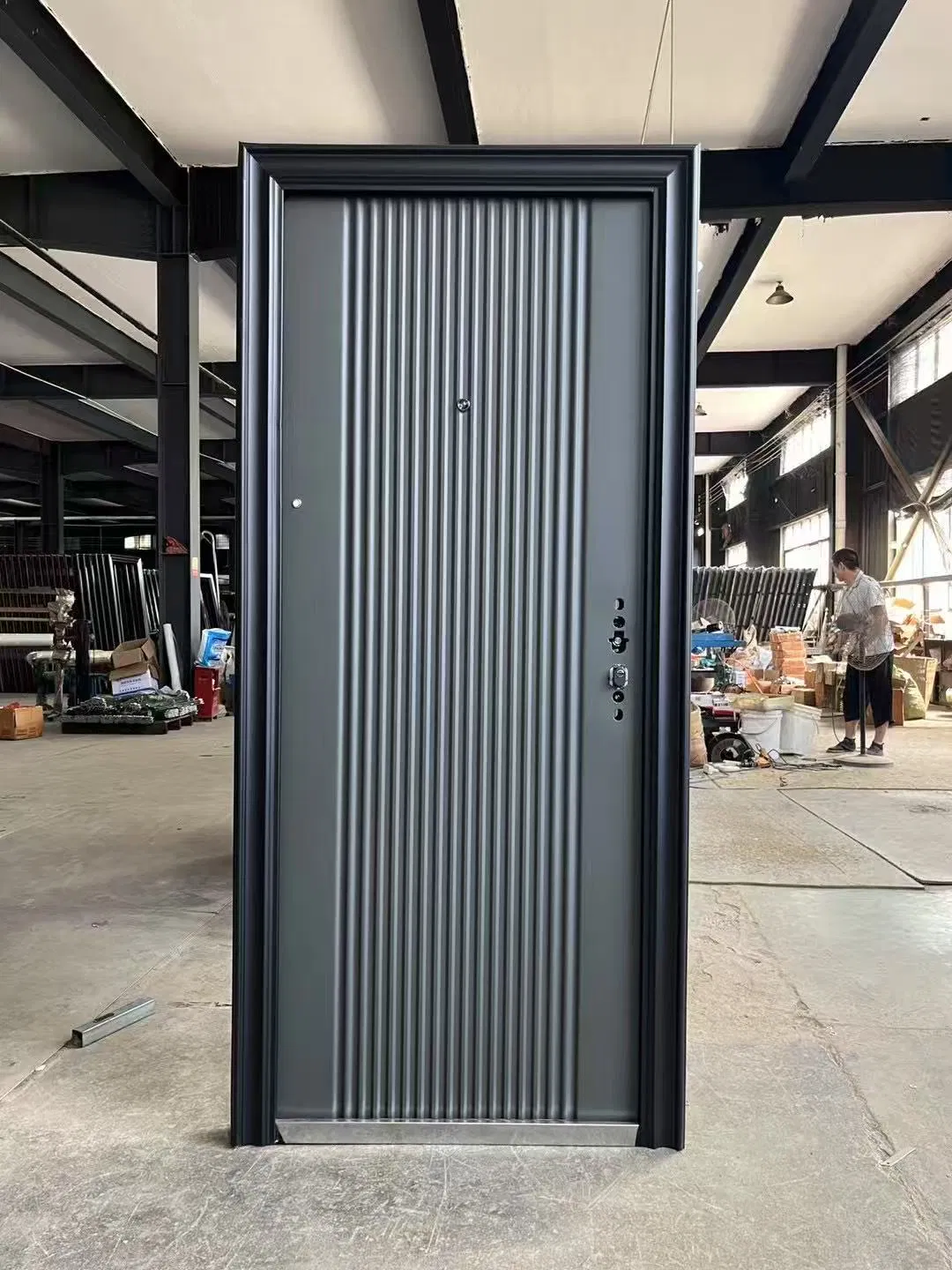 New Wooden Like Entry Panel Russian Turkey Steel Security Door