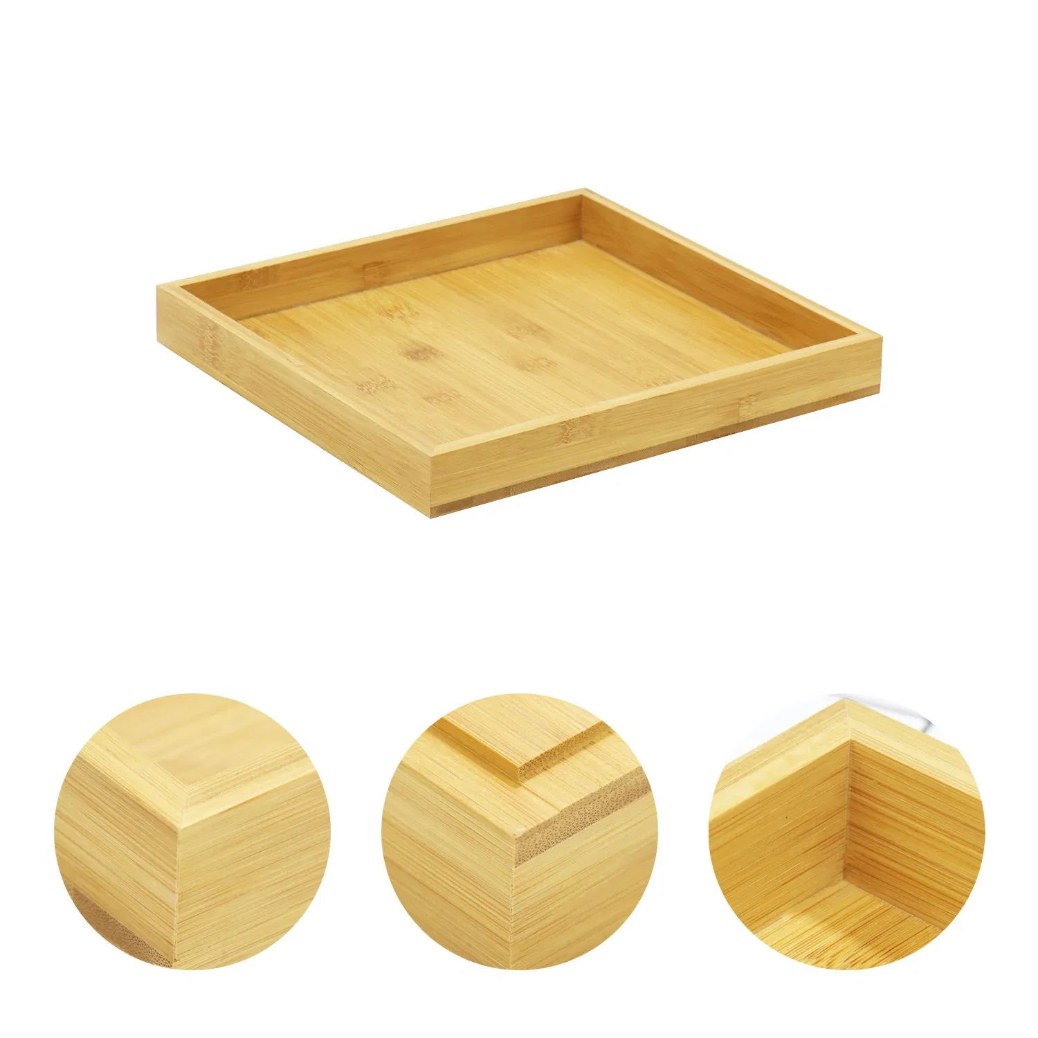 Hot Selling Bamboo Wood Serving Tray for Food Breakfast Coffee Cake