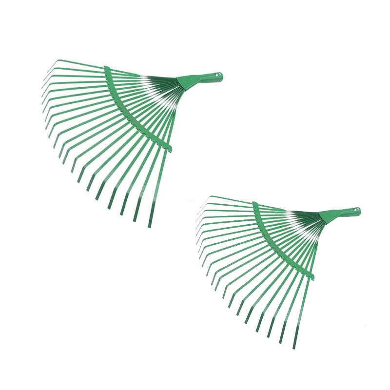 Hautine R004 Type Lawn Rake with 22 Teeth, Green Painted