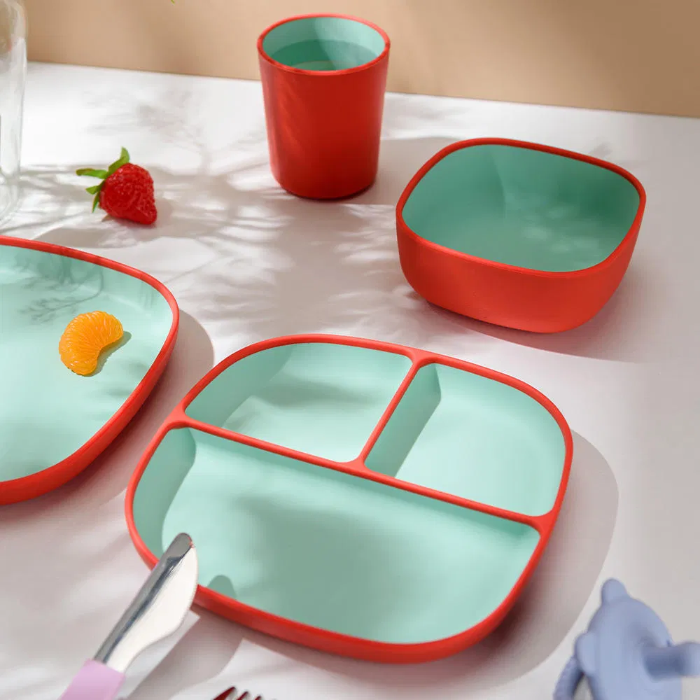 Wholesale Kids BPA Free Tableware Food Silicone Feeding Set Baby Bowl Plate Tableware Feeding Set Baby Product