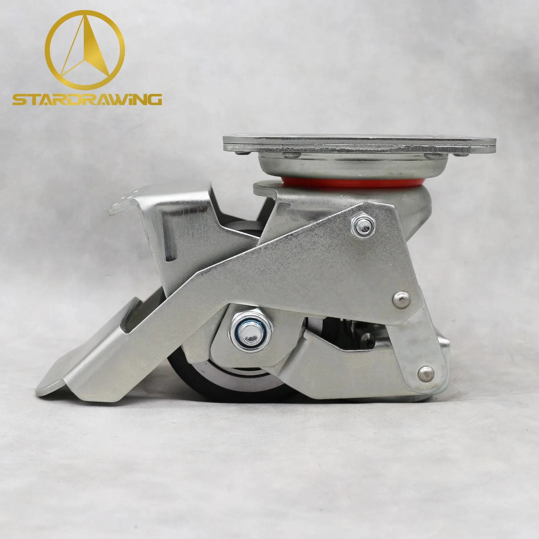 Stardrawing PU Casters Leveling Castors Foot Operation Push Down