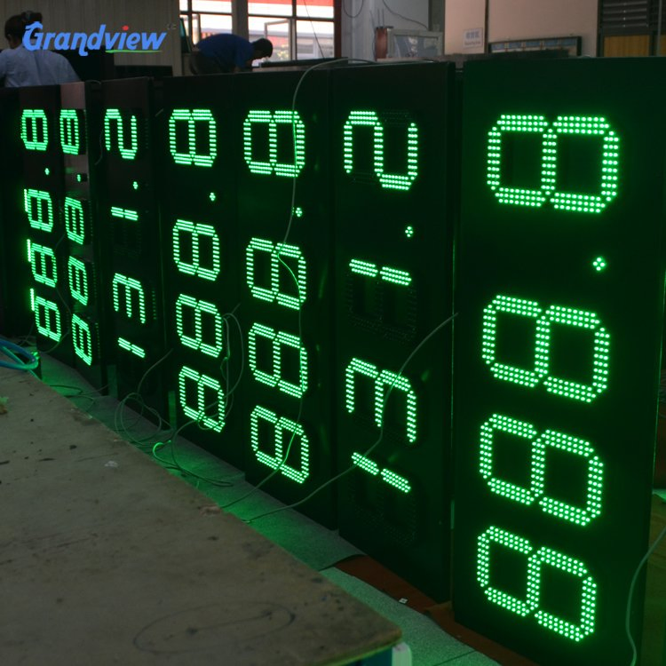 7 Segment Outdoor Remote Control Green 12'' 8.889/10 Digital Numbers Gas/Oil/Petrol Station Price LED Display