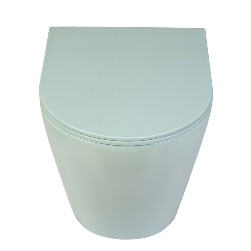 Rimless Wall Hung Toilet Bowl Ceramic Toilet Wash Down Flush Multi Color