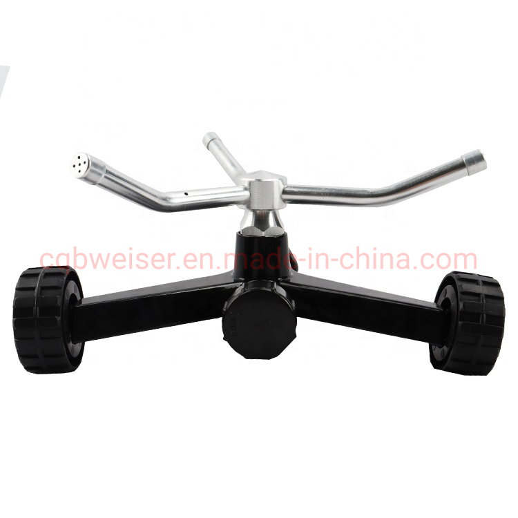 Metal 3-Arm Sprinkler with Wheel Base