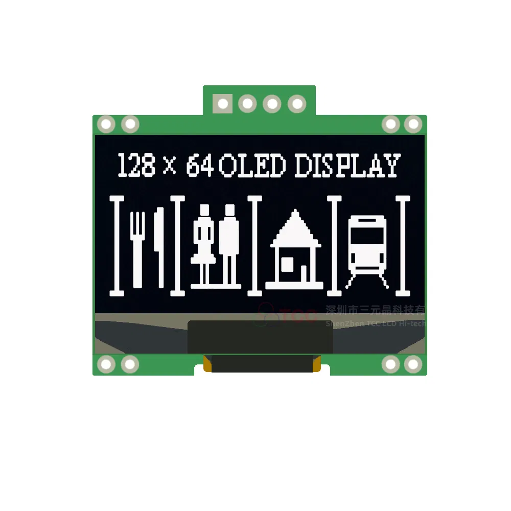 1.3 Inch 128*64 DOT Matrix White OLED Display Iic I2c Interface 4 Pin Graphic LCD Module