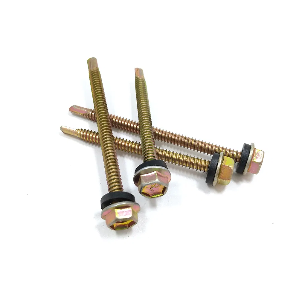 Fastener Screw Metal DIN7504 Self Drilling Screw with EPDM Washer #12 Hex Head Tek Screw