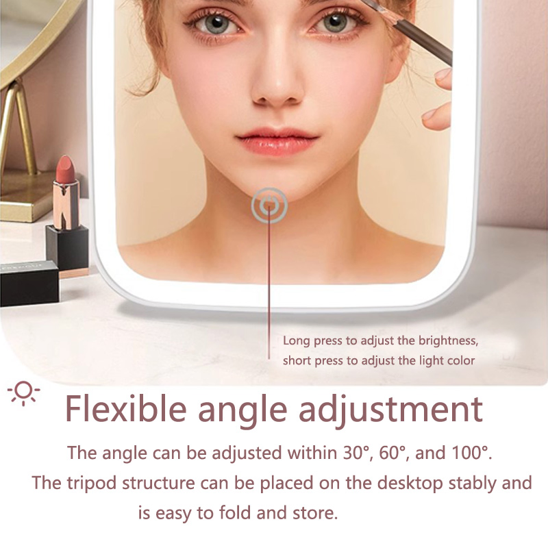 Cosmetic Desktop Light Vanity Mirrors with Dimmer LED Smart Makeup Mirror
