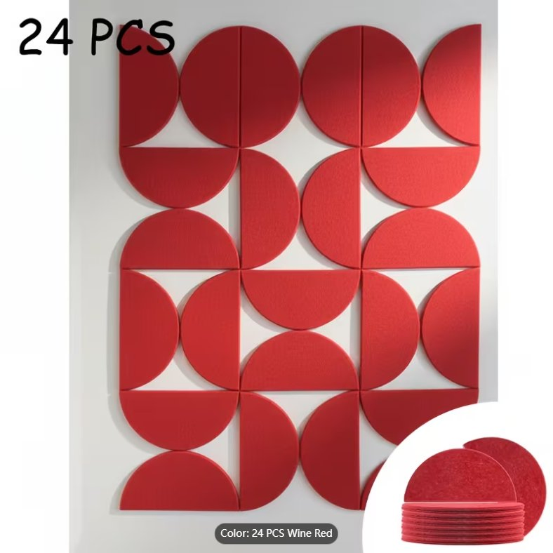 Custom 30X15cm Semi-Circle Self-Adhesive Felt Boards for Stylish Wall Decoration