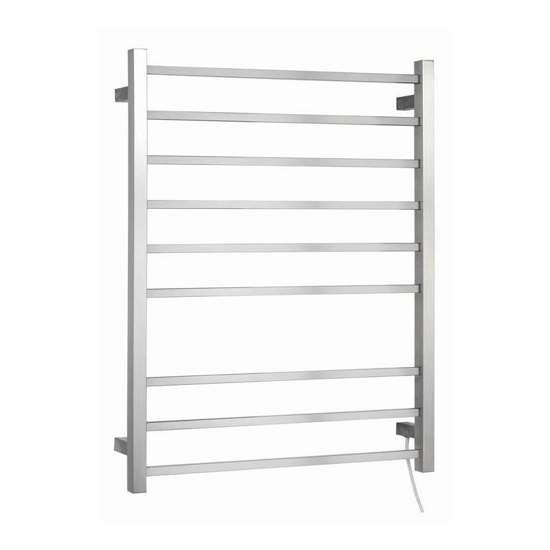 Wall Mounted Square Tube 304 Stainless Steel Towel Warmer Machine Electric Heated Towel Rack