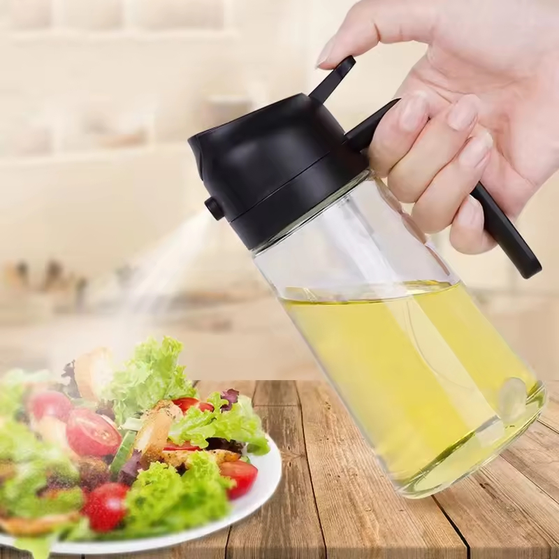 470ml Glass Oil Spray Bottle for Cooking BBQ Olive Oil Dispenser Oil Sprayer Bottle Kitchen Tools