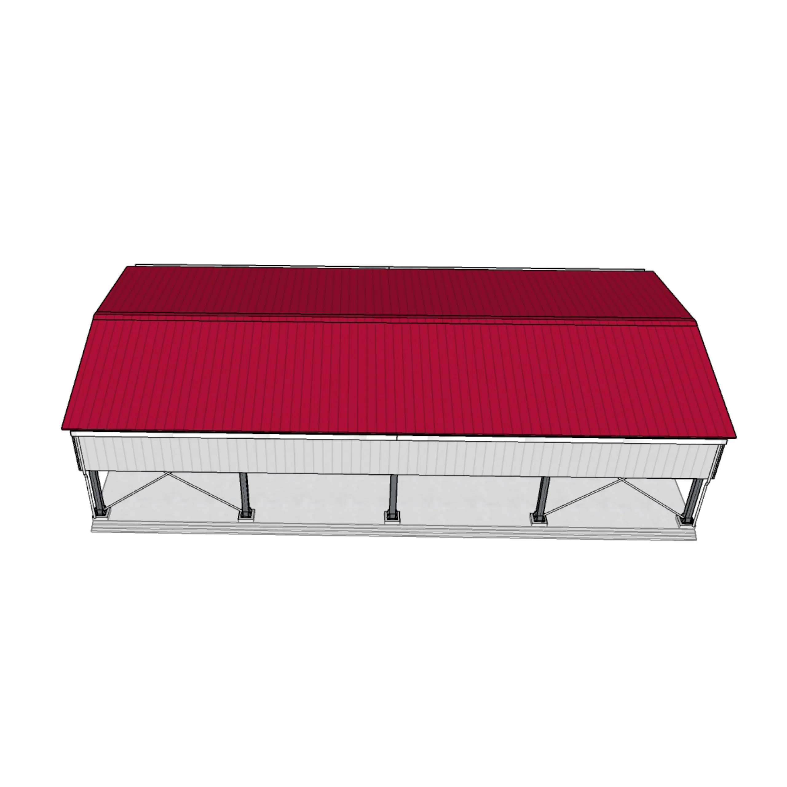 Pre-Engineered Metal Building Material Kits Prefabricated Middle Size Light Steel Structure Warehouse Shed
