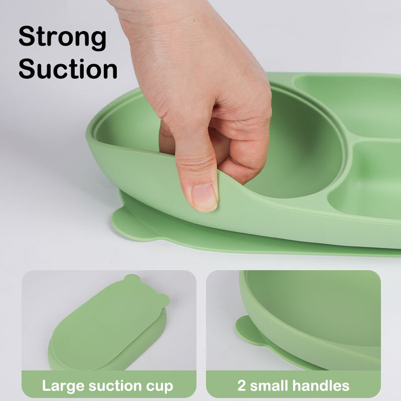 Детский набор для еды с ложкой и вилкой Silicone Bunny