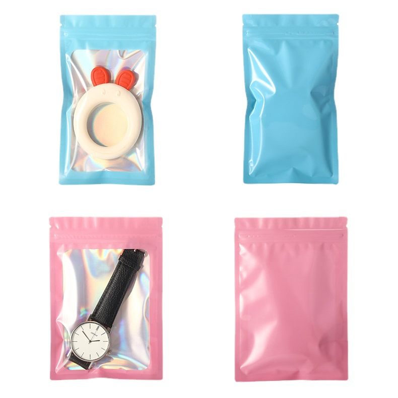 Matte Color Self-Supporting Bag Aluminum Foil Ziplock Bag Thickened Tea Powder Cosmetics Aluminized Sealed Food Bag
