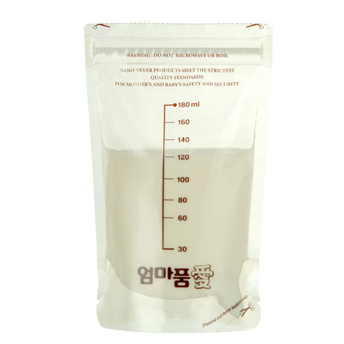 Printed Breastmilk Storage Stand up Bag Pouch with Double Zipper OEM Design