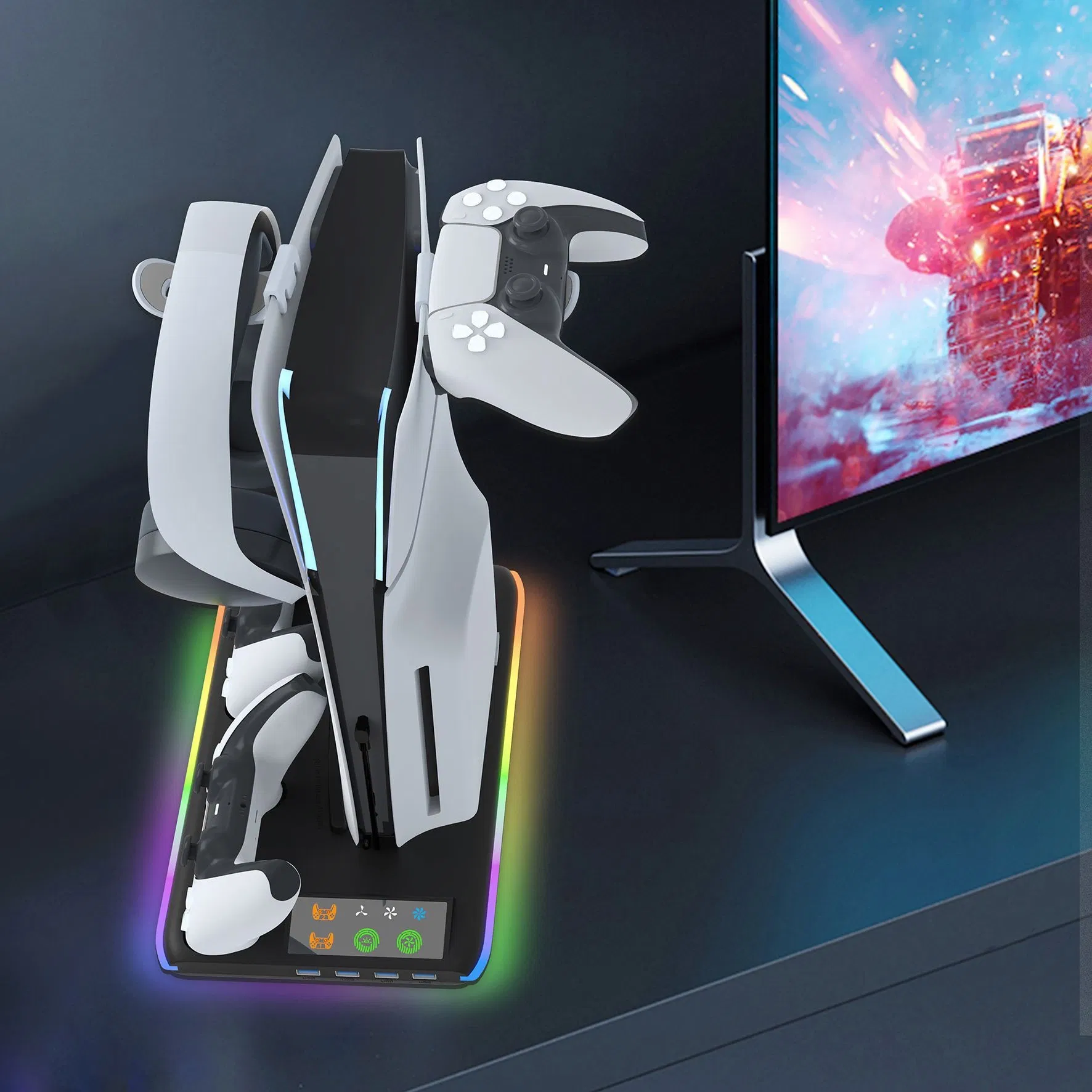Док-станция с охлаждением и зарядкой для PS5 Slim