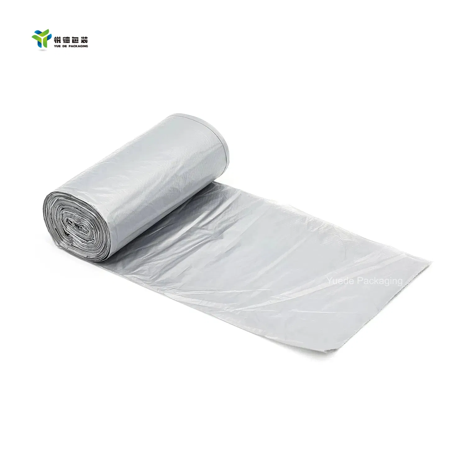 Household Plastic Recycling Eco Friendly White Disposable Rubbish Drawstring Garbage Sack 150L Restaurant Kitchen Cleaning Can Bin Liner Trash Bag Roll