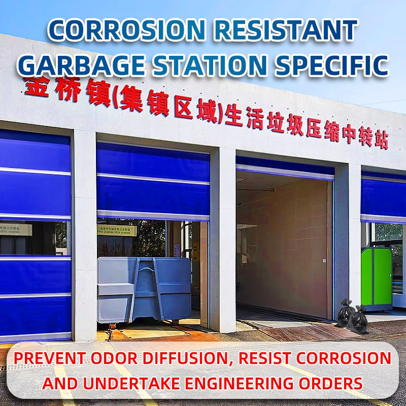 Food Factory and Pharmaceutical Workshop High Speed Door PVC Fast Roll up Door