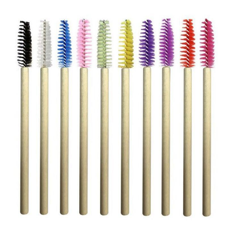 Private Label Disposable Bamboo Mascara Wand Eco-Friendly Eyelash Extensions Brush