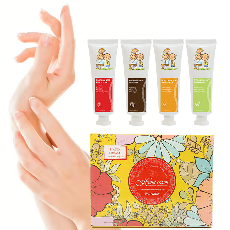 Fatazen Customize Logo 5og Vanilla/Cocnut/Honey/Rose Whitening Hand Cream Moisturizinq Skin Care Set OEM/ODM Low MOQ Body Cream