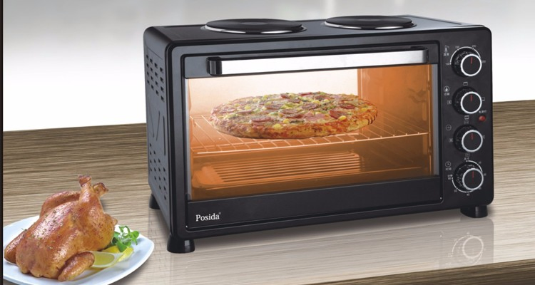 Home Kitchen Appliance Electric Large Oven with Hotplates Rotisserie Convection