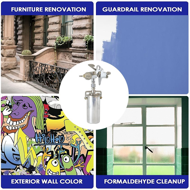 T100 Touch up Gun Suction Feed 1.5mm Nozzle Air Brushes 200cc Mini Small High Pressure Painting Spray Gun