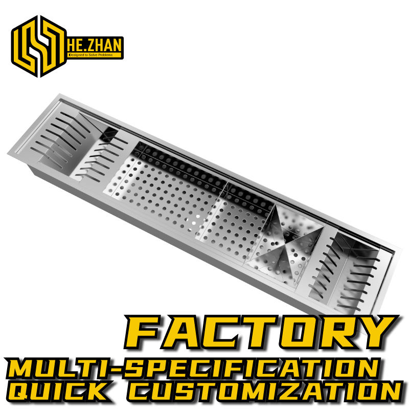 PVD SUS304 Stainless Steel Workstation Channel Sink