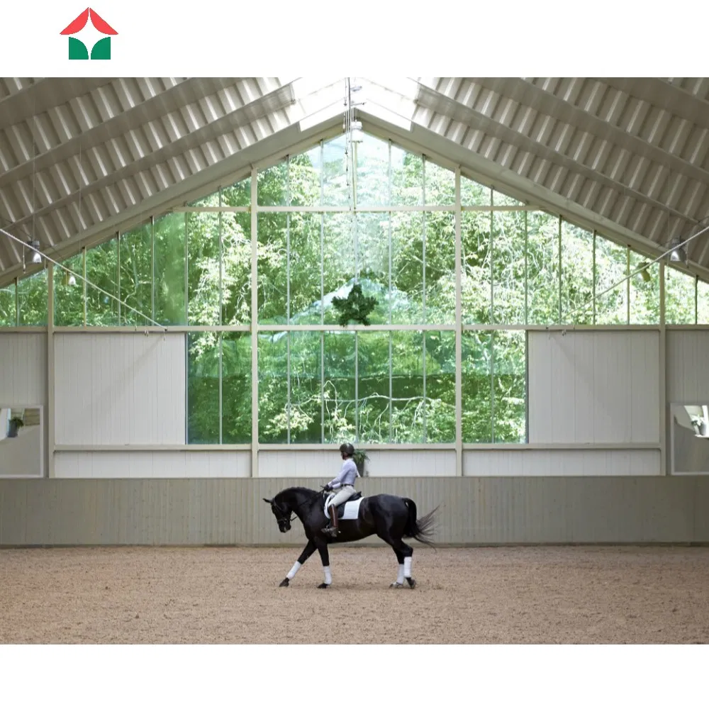 Strong Prefabricated Steel Sturctures Covered Indoor Horse Riding Arena