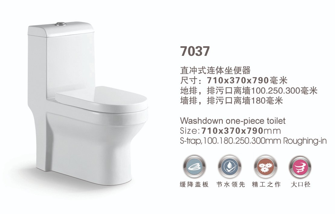 Saudi Arabia Iraq Toota Washdown One Piece Toilet Ceramic Wc Bathroom Toilet
