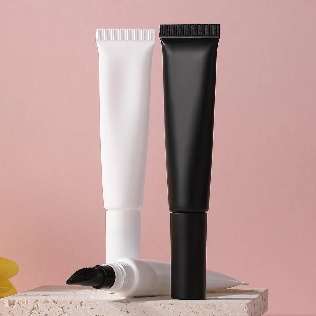 Eyebrow Setting Styling Gel Waterproof Vegan Fiber Clear Cosmetics Styling Brow Gel with Brush Eyebrow Gel