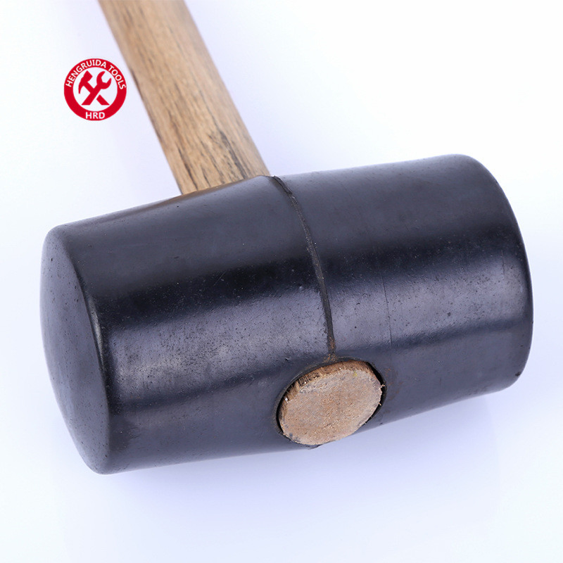 Rubber Hammer with Wood Handle Rubber Mallet