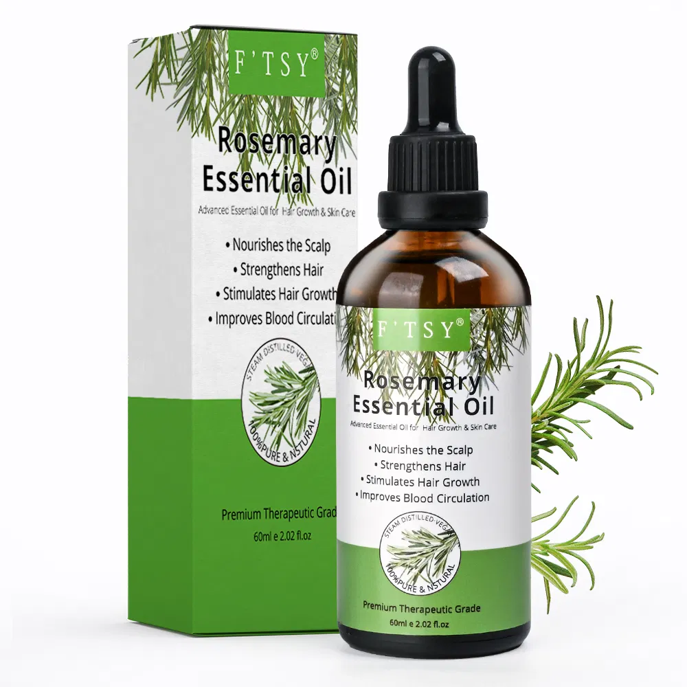 Private Label Rosemary Hair Growth Oil with Castor Oil Reduce Hair Loss Hair Care Essential Oil