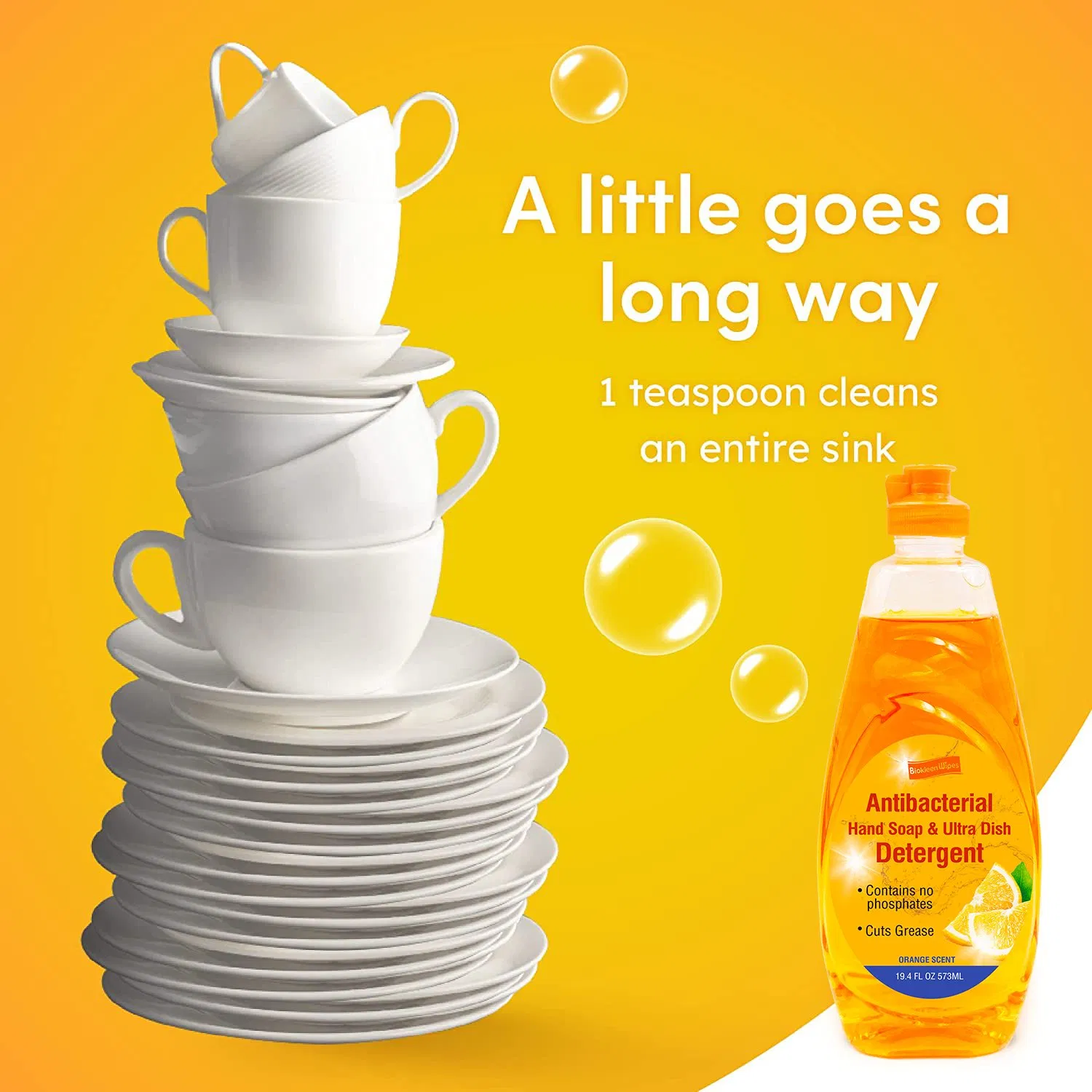 Biokleen OEM Free Sample Dishwashing Liquid Detergent 573ml for Middle East and African Markets