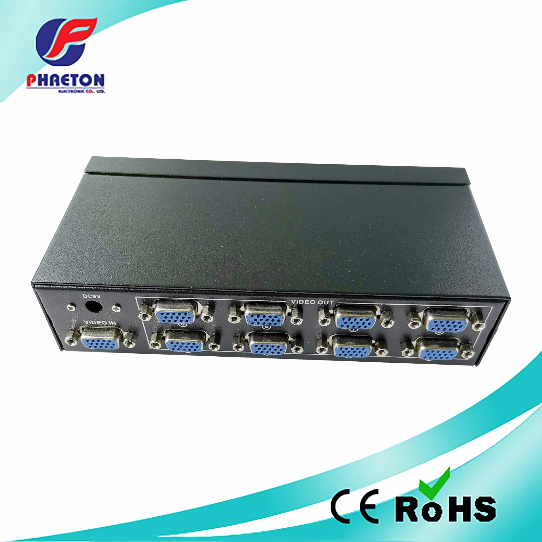 Разветвитель VGA 1x2, 250 МГц, 1 вход на 2 выхода