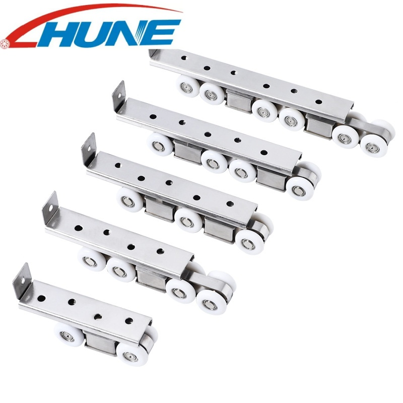 Heavy Duty U Groove Nylon Pulley Ball Bearing Wheels Stainless Steel Sliding Door Roller for Aluminum Window Patio Door