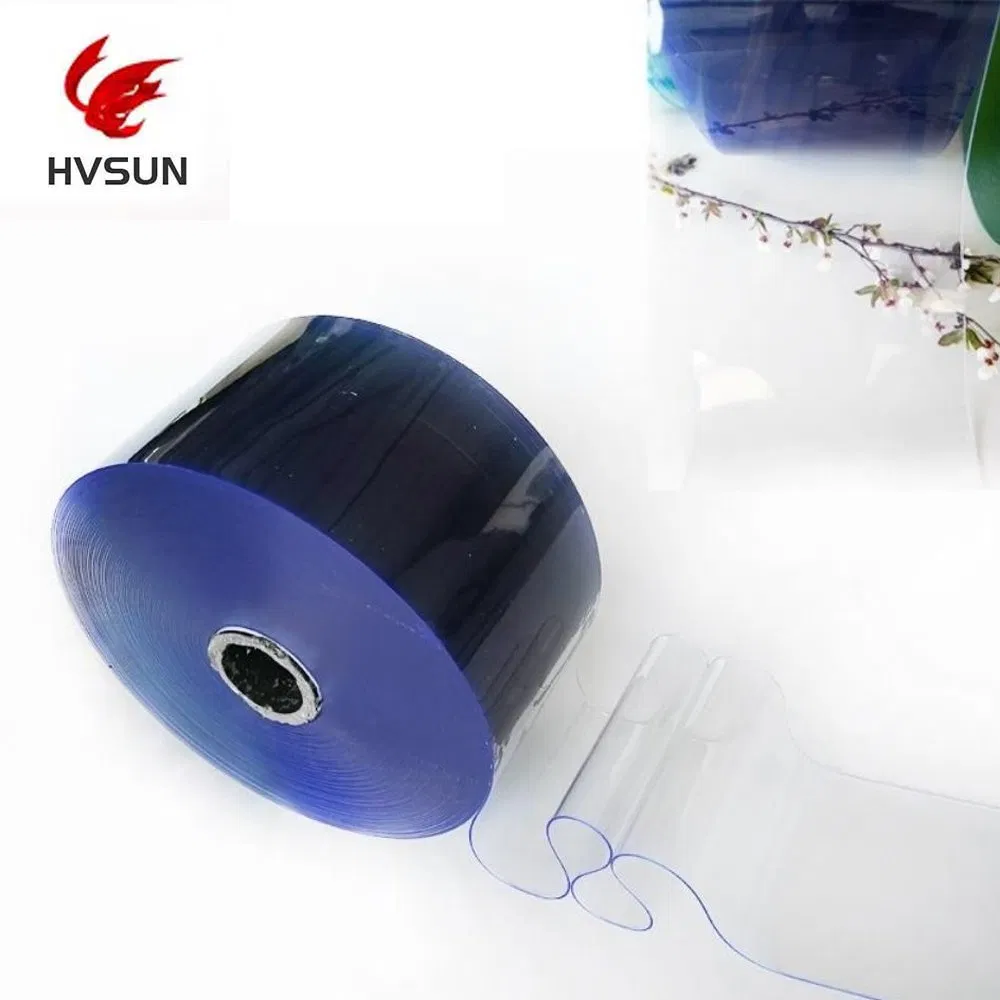 Durable Tear Resistant Transparent Blue PVC Strip Door Curtain Energy Efficient Industrial Cold Storage Freezer Air Curtain Soft Plastic for Cold Room
