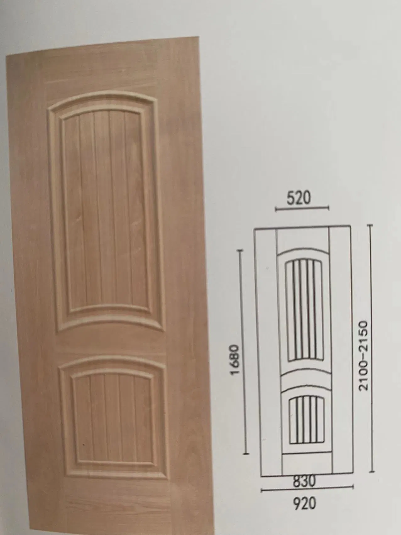 White / Wenge / Wood Veneer / Melamine Moulded HDF Door Skin