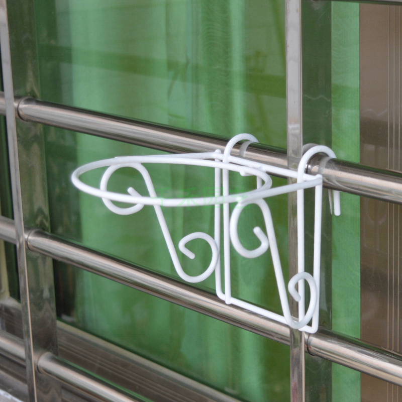 Plant Flower Balcony Garden Bonsai Pot Iron Rack Flowerpot Holder Hook Bracket Not Easy to Damage Beautiful Not Easy to Rust