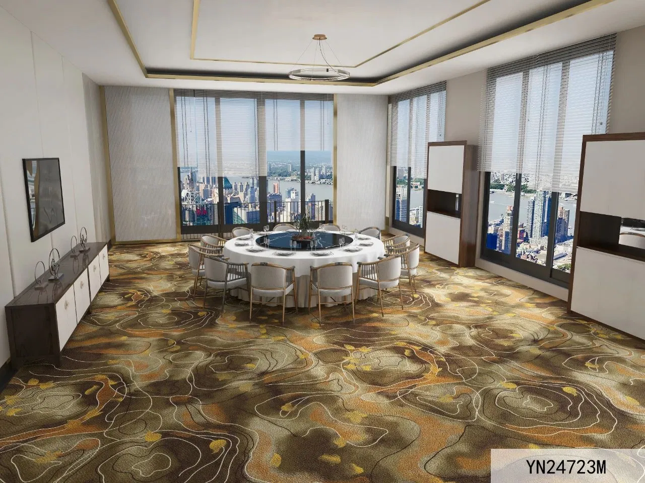 Mat Wholesale Shining Marble Indoor Commercial Hotel Floor Wool Dining Banquet Hall Carpet