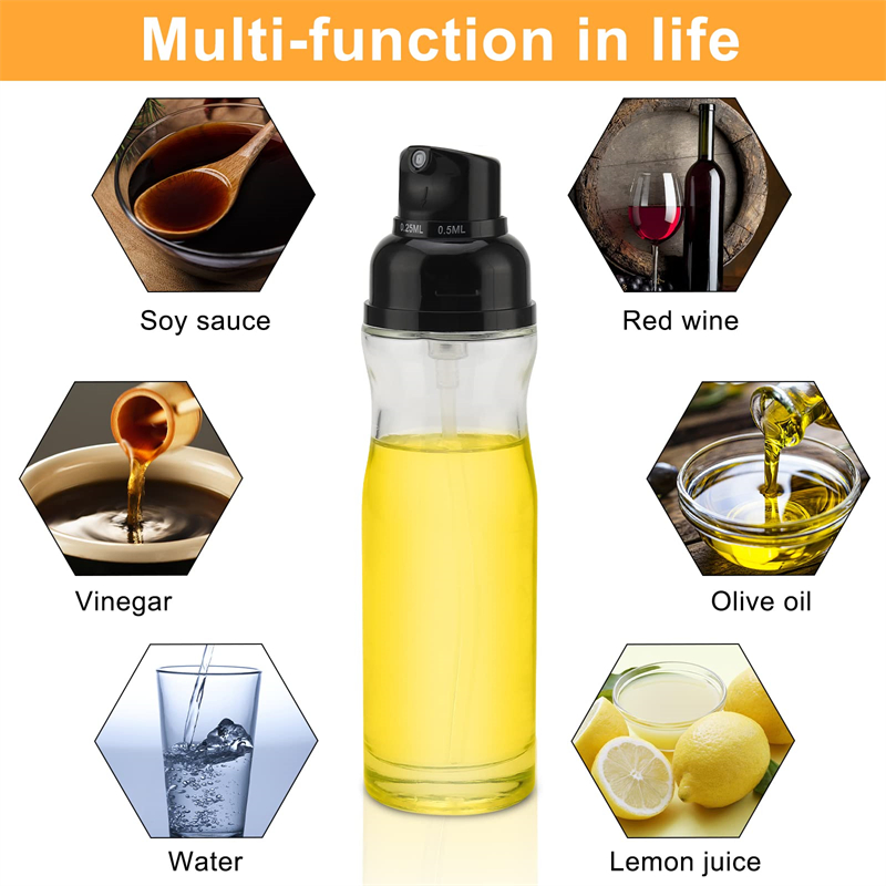 200ml Glass Olive Oil Sprayer for Cooking Oil Dispenser Bottle Spray Mister