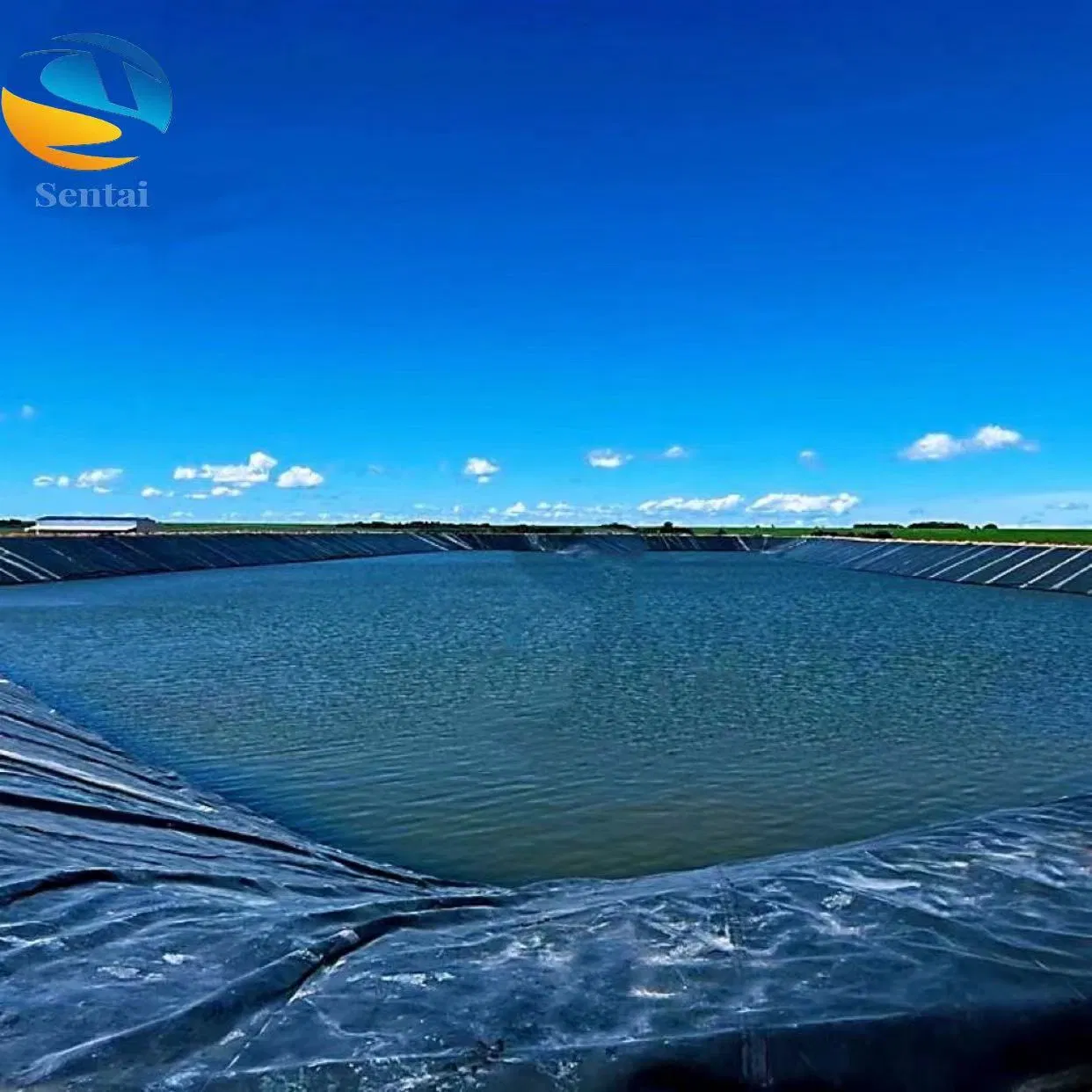 0.8mm 1mm 2mm 3mm PE LDPE HDPE Geomembrane Waterproofing Membrane for Landscape Lakes Reservoirs Artificial Lakes Lake Slope Protection Pool Pond Liner