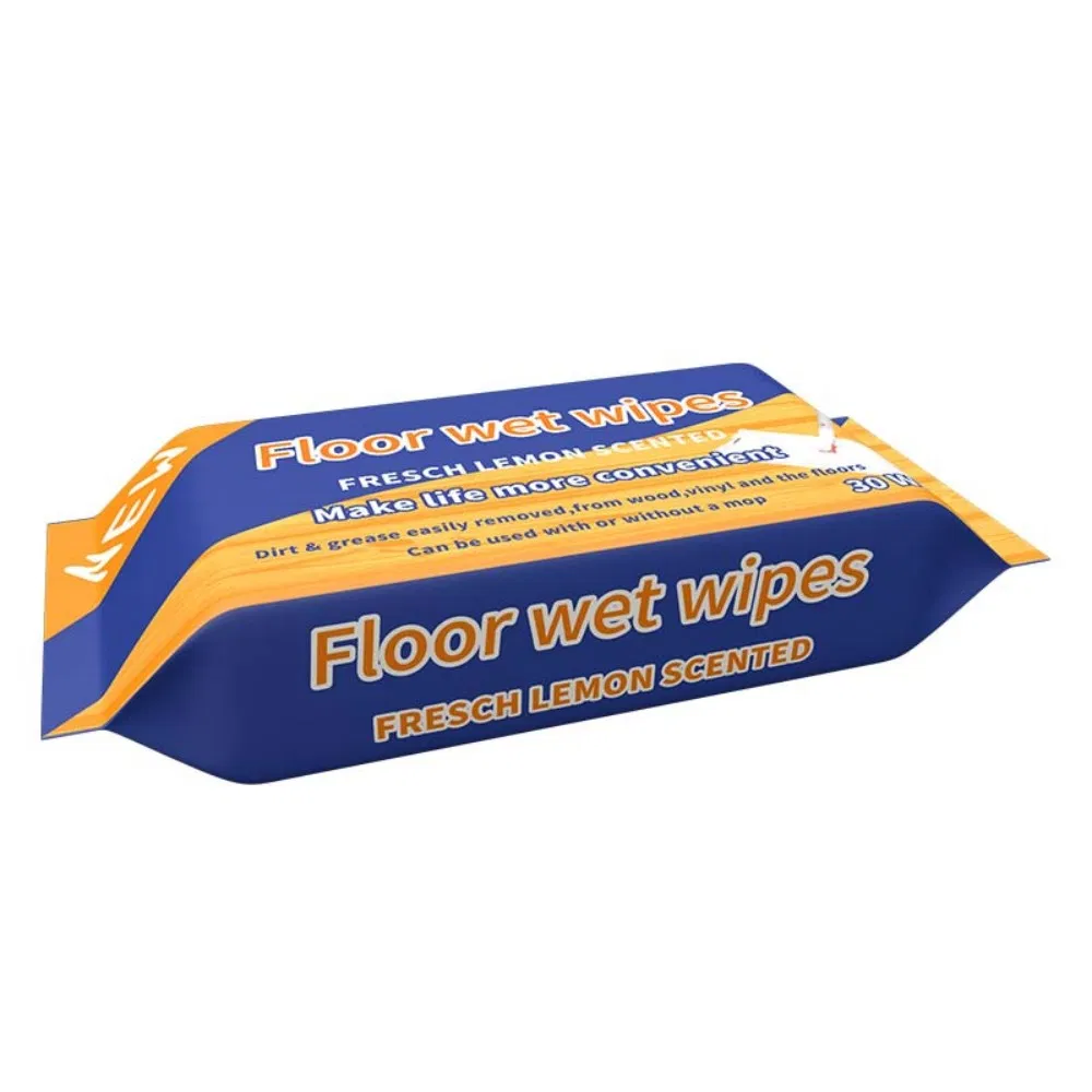 Disposable Electrostatic Dust Removal Nonwoven Mops Floor Wet Wipes Embossed Spunlace for Floor Cleaning Wipes