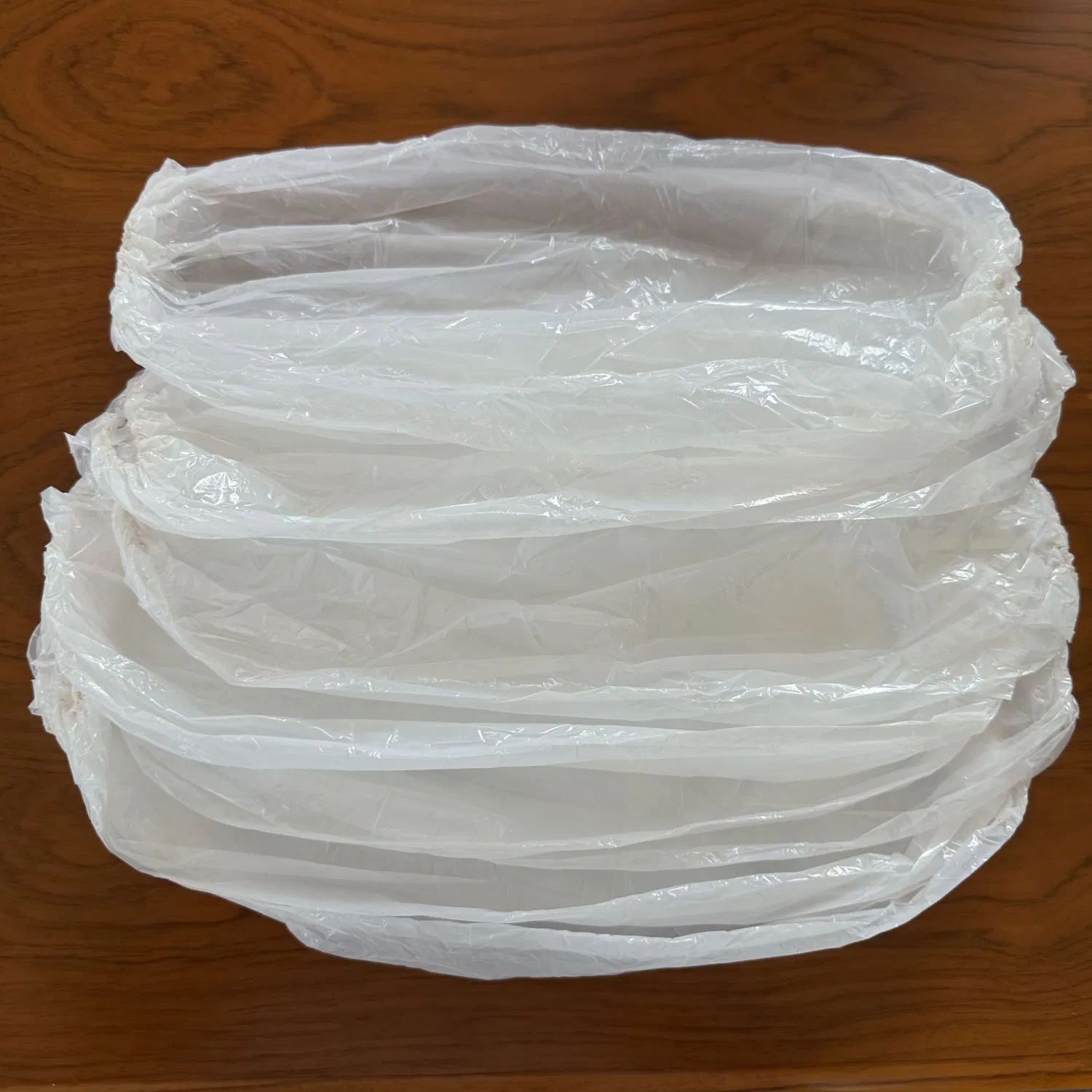 White Polyethylene Sleeves with Wider Elastic