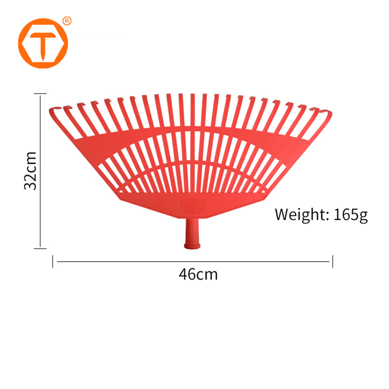 Plastic Rake Tine Lightweight 23 Teeth Garden Hand Without Handle